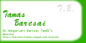 tamas barcsai business card